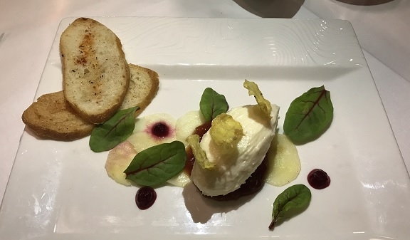 Driftwood goats' cheese and beetroot