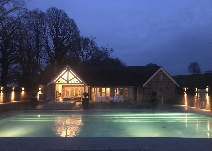 Talbooth House spa outdoor heated pool