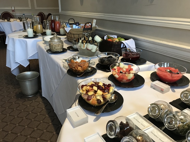 breakfast Brockencote Hall hotel Worcestershire