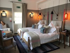 bedroom at the Swan pub in Southwold