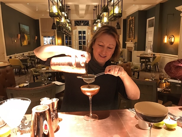 making cocktails at the swan at southwold