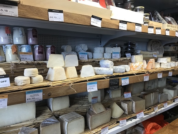 Abondance cheese shop shelves