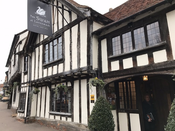 half-timbered building of The Swan at Lavenham