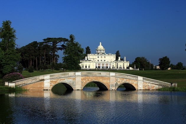 bridge over the lake at Stoke Park