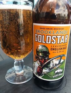drink of Brooklands Goldstar from the nearby Hogs Back Brewery 
