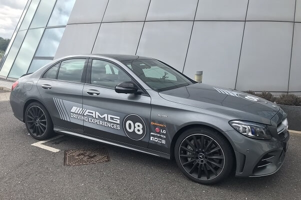 racing car at the Mercedes driving experience