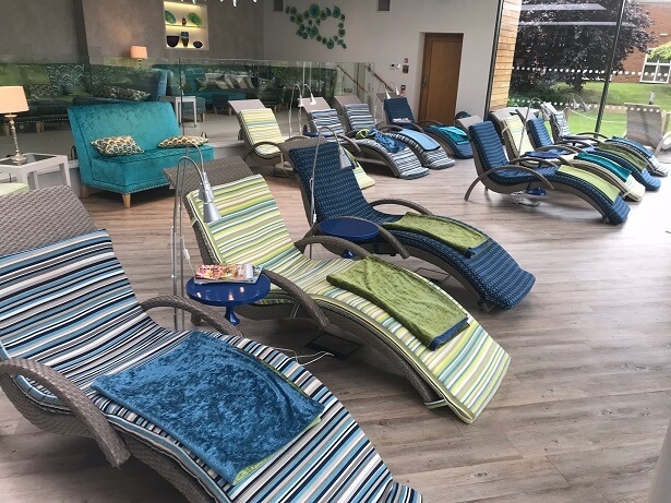 loungers at Ragdale Hall spa