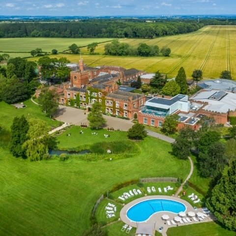 Aerial shot of Ragdale Hall