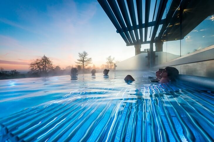 rooftop pool at Ragdale Hall spa