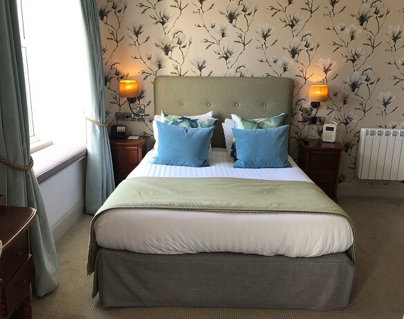 Bedroom at Mullion Cove hotel Cornwall