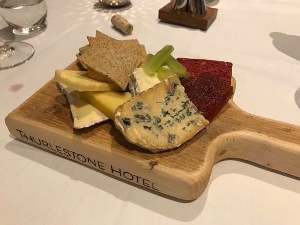 cheese board at Thurlestone hotel