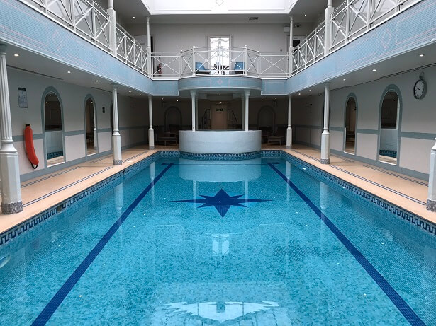 indoor pool at The Lygon Arms spa