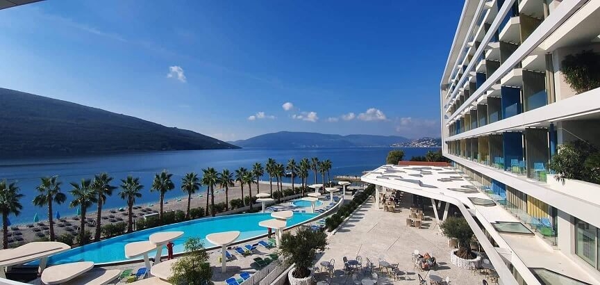 There are outdoor pools and stunning views at the Iberostar Herceg Novi