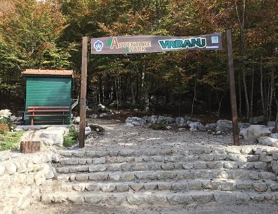 Vrbanj adventure park in Montenegro