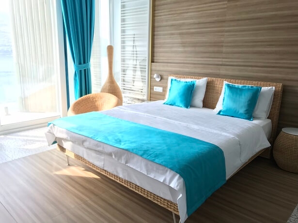 One of the bedrooms at the Kumbor hotel