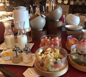 breakfast selection at South Lodge