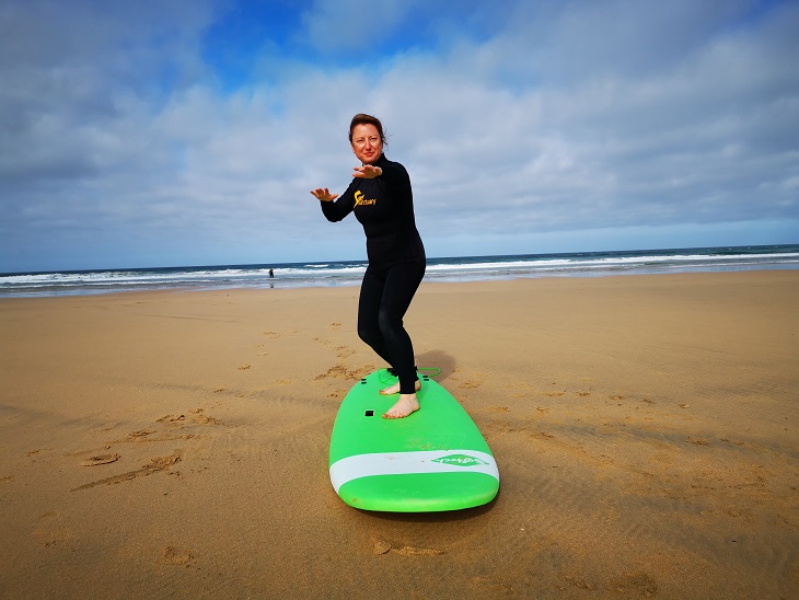 surfing at the headland hotel