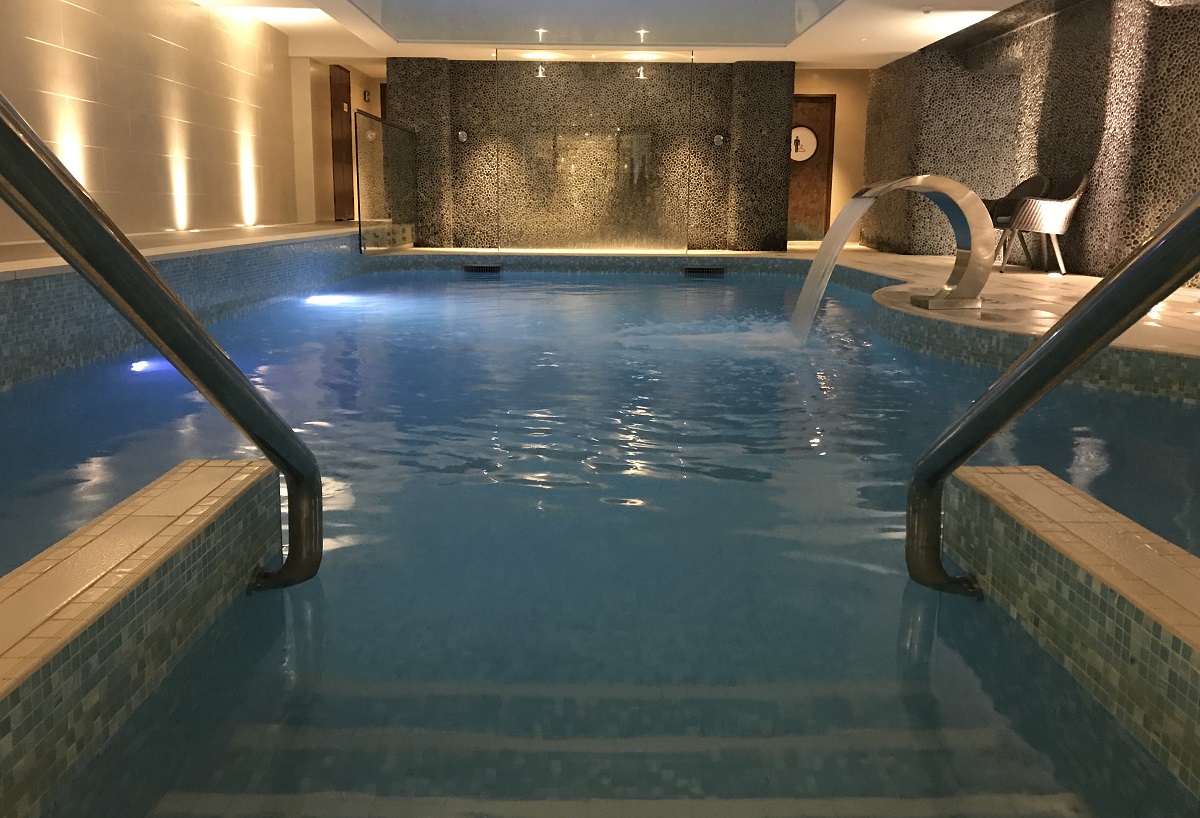 indoor swimming pool at the headland hotel