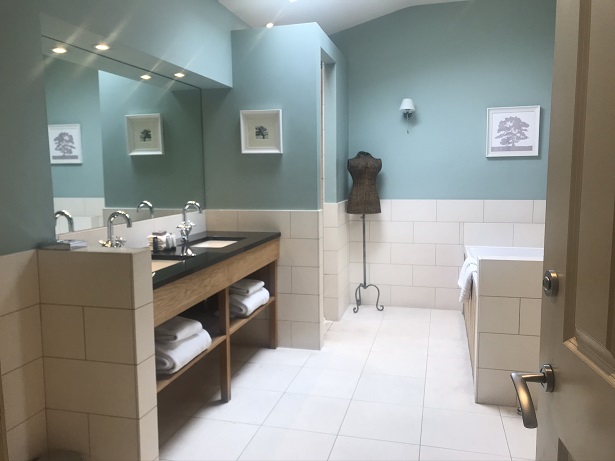 spacious ensuite bathroom in the spa suite at Feversham Arms