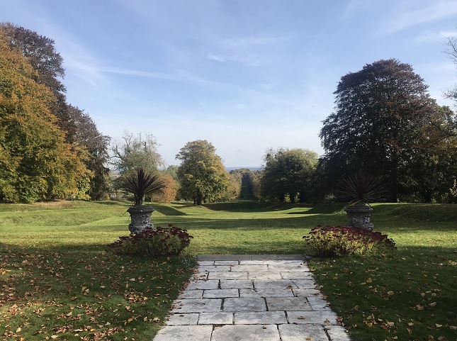 Lainston House hotel terrace view