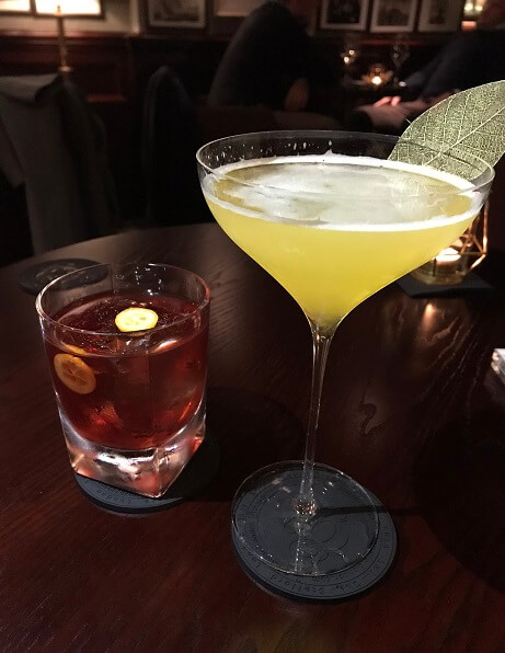 two cocktails at the American Bar at The Stafford London