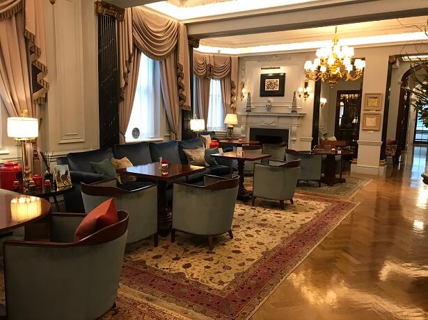 The lounge at The Stafford hotel London