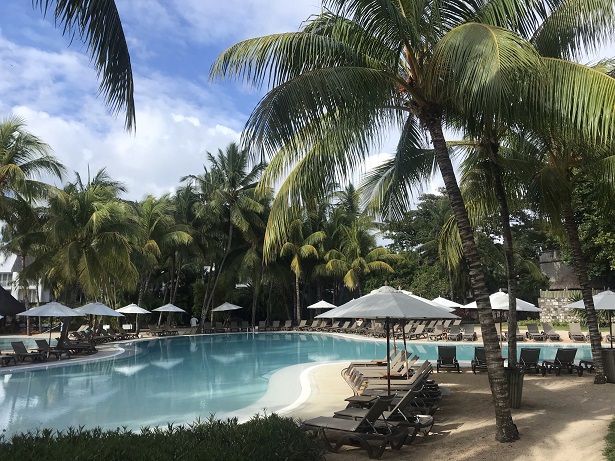 One of several swimming pools at Cannonier hotel