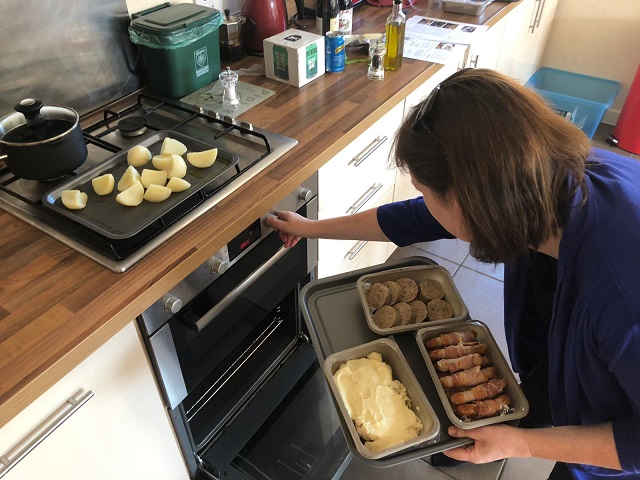 cooking the Fuller's at Home Sunday Roast