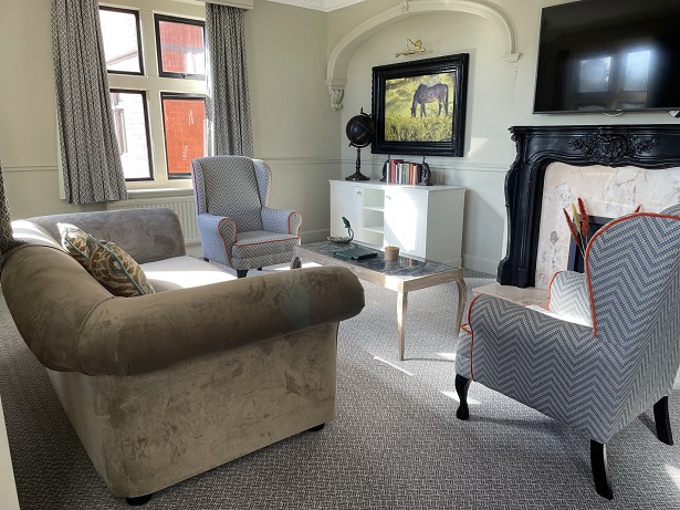 Princess Elizabeth suite lounge Hoar Cross Hall hotel
