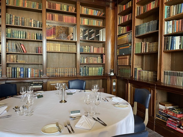 The Library room at Hoar Cross Hall hotel.