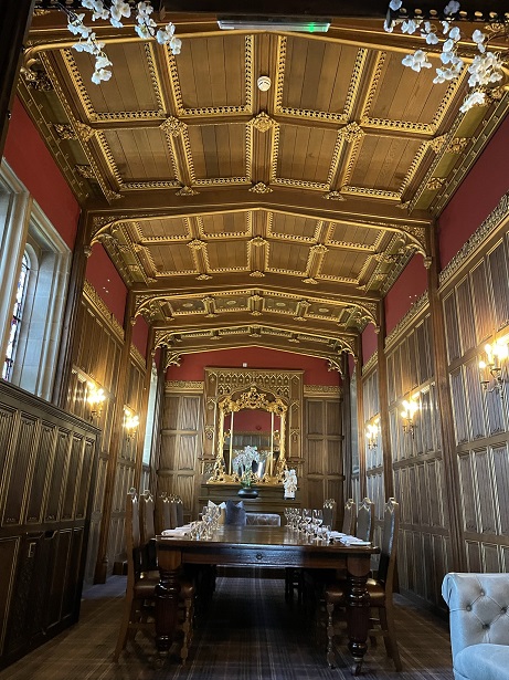 The very ornate former chapel at Hoar Cross Hall hotel