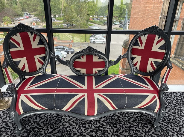 A very modern Union Jack sofa