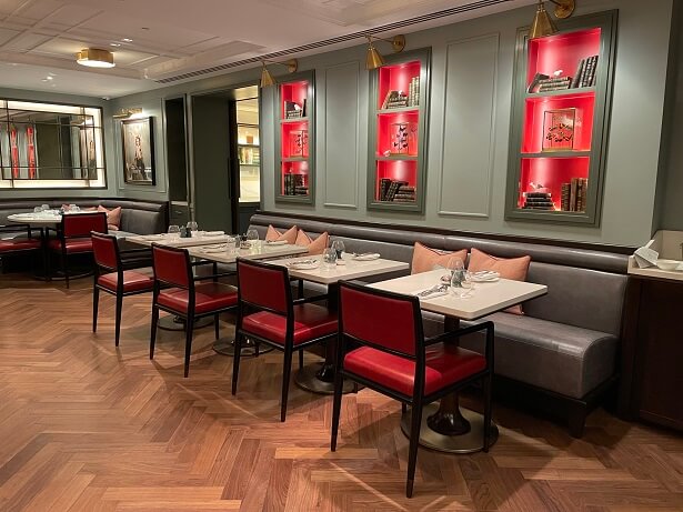 lower ground floor restaurant at the Mayfair townhouse