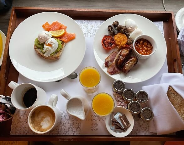 breakfast in bed at Sopwell House