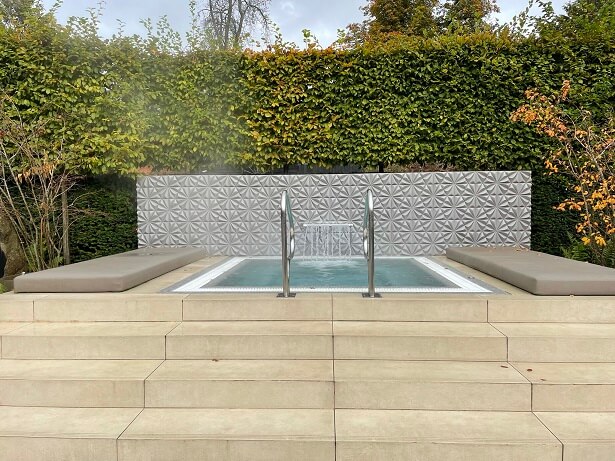 The Mews Suites courtyard hot tub at Sopwell House