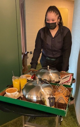 full English breakfast room service at nhow London