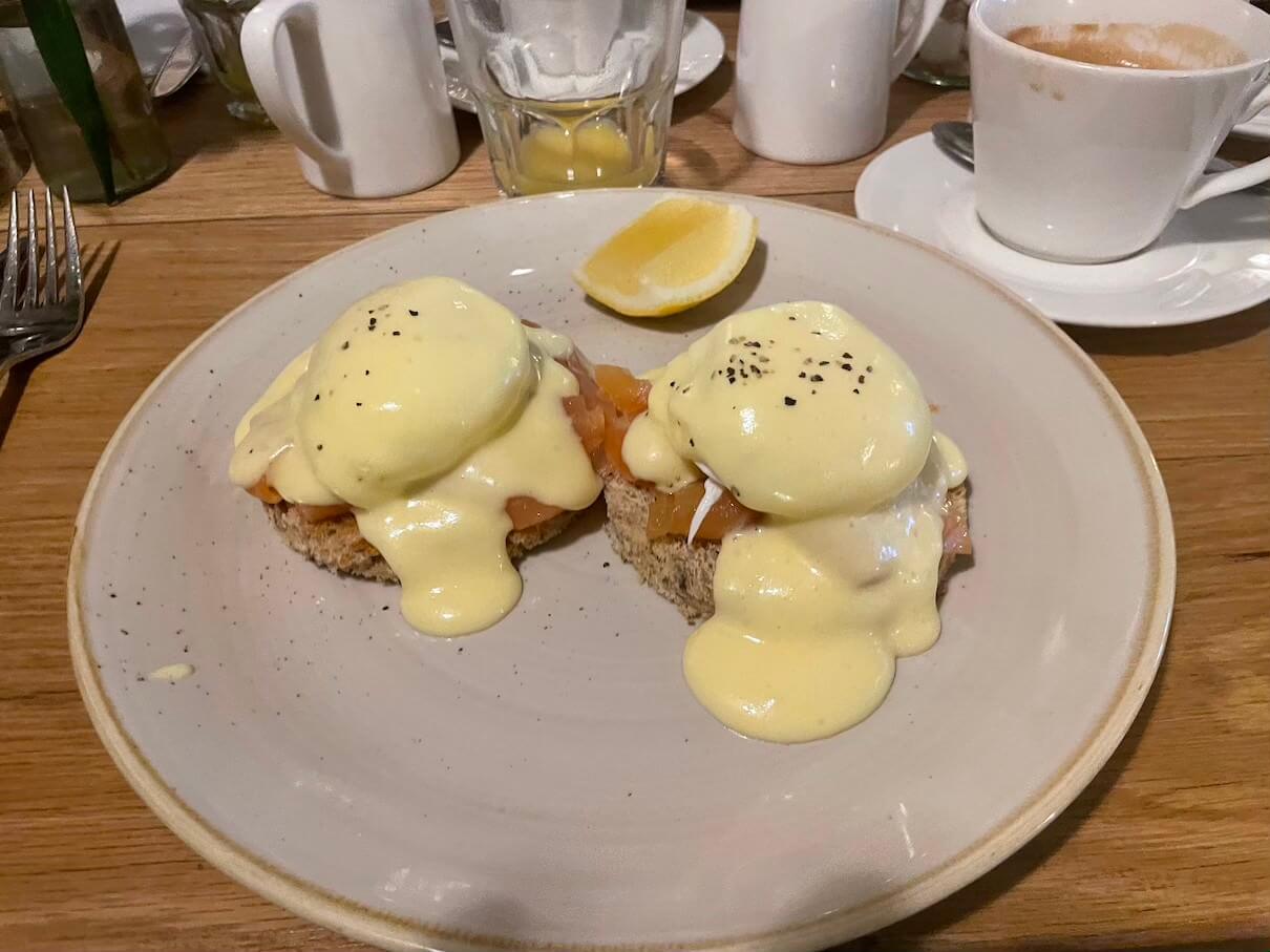 Eggs Royale at the Kings Head Inn Bledington