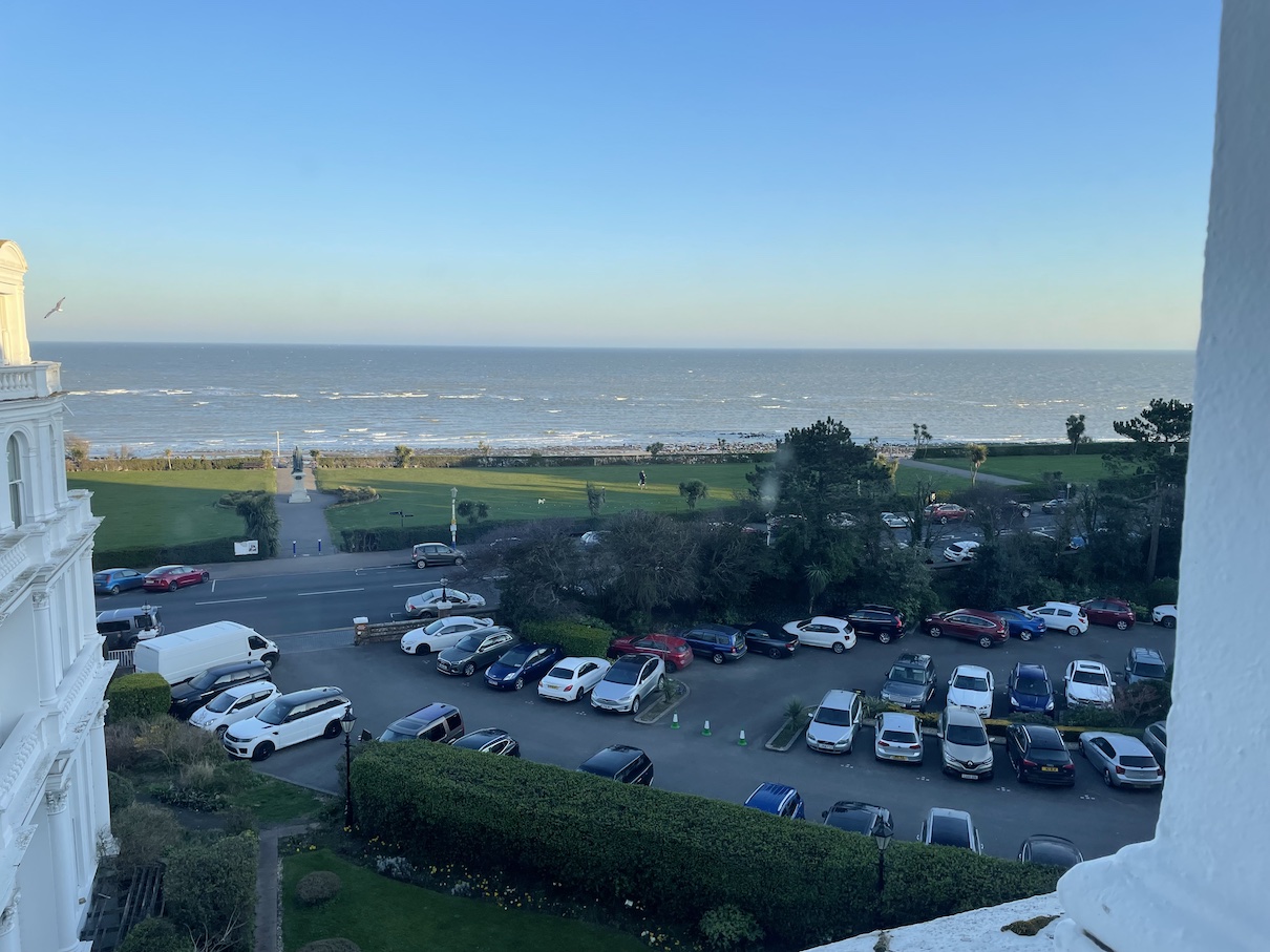 view of the sea from our bedroom window