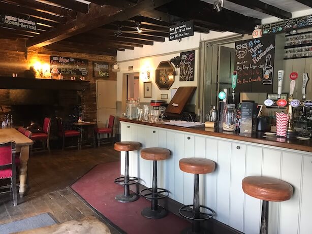 interior of The Merry Harriers pub