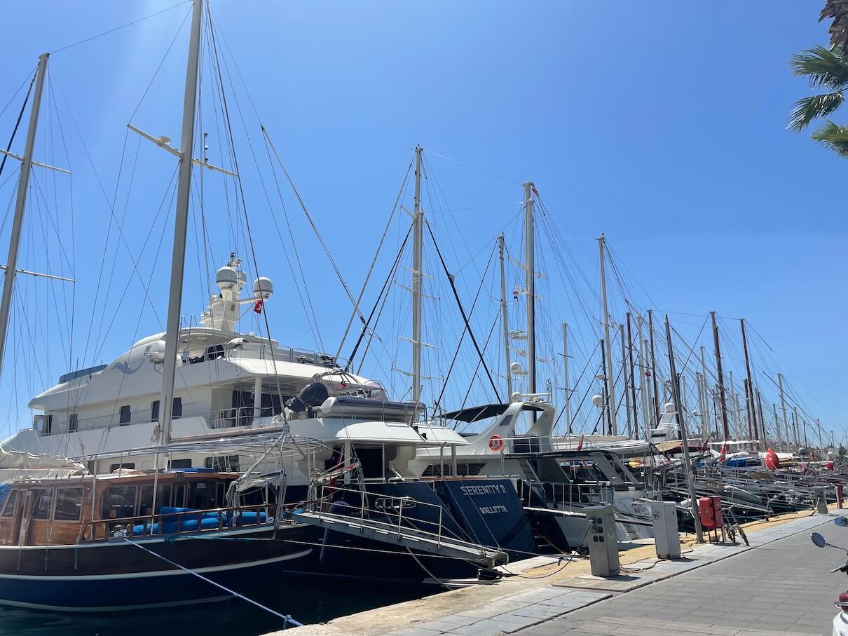 sailing boats in Bodrum harbour