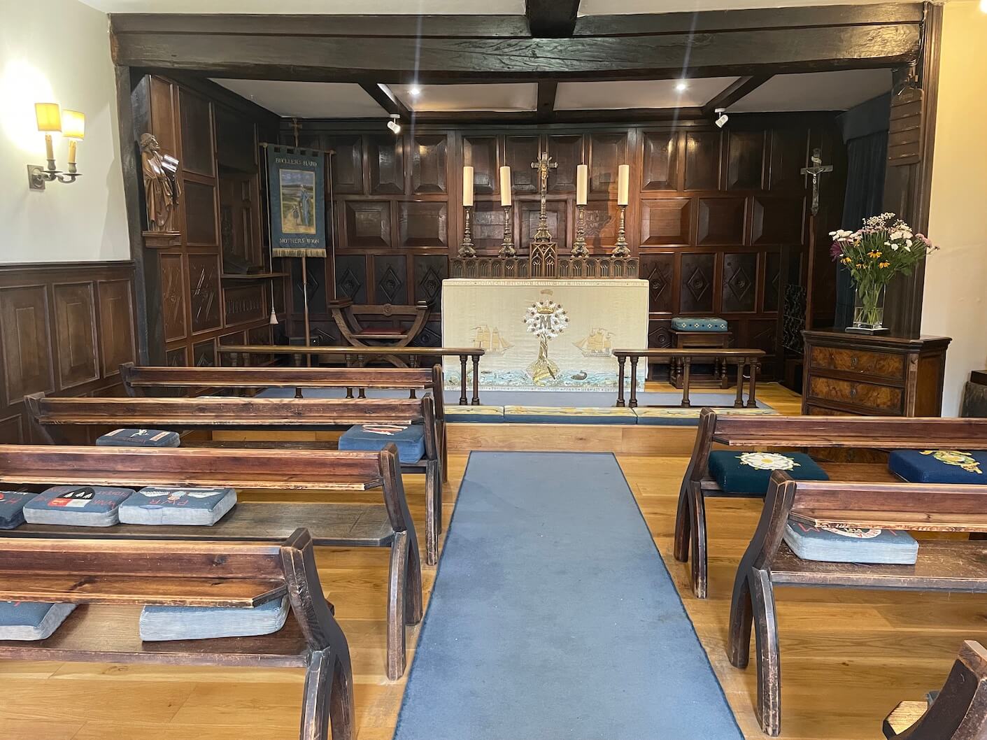 The interior of St Mary's chapel