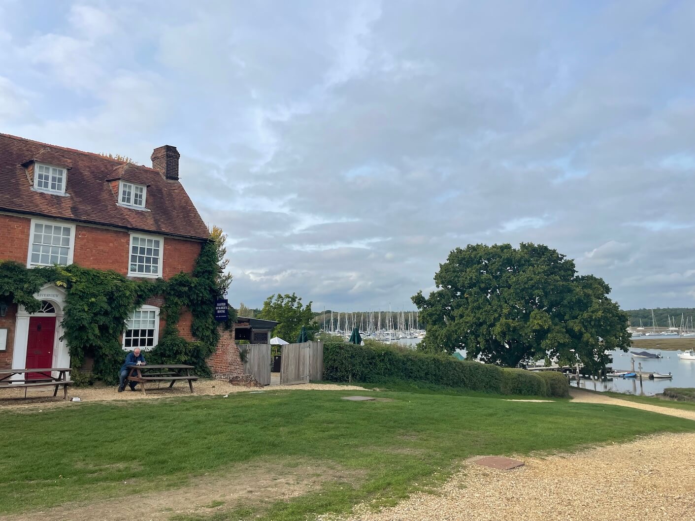 The Master Builders House hotel is literally a stone's throw from the river Beaulieu 