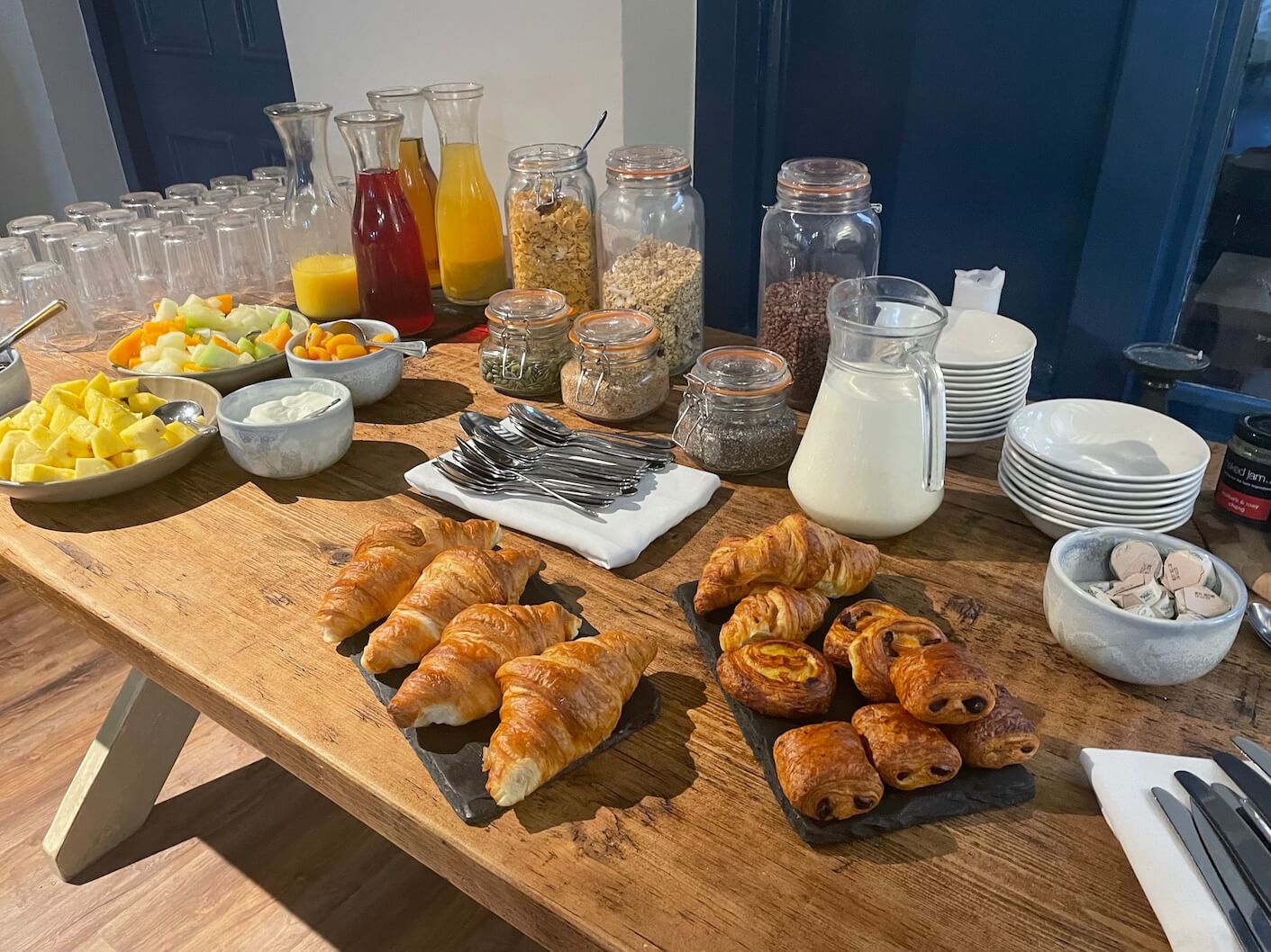 Continental breakfast at Master Builders House hotel