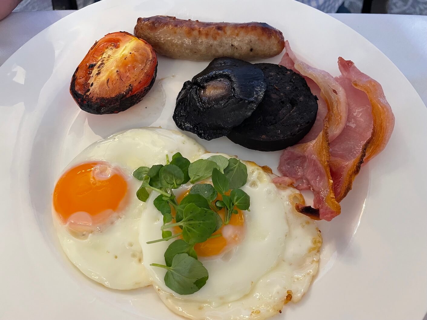 Full English breakfast at Bovey Castle 