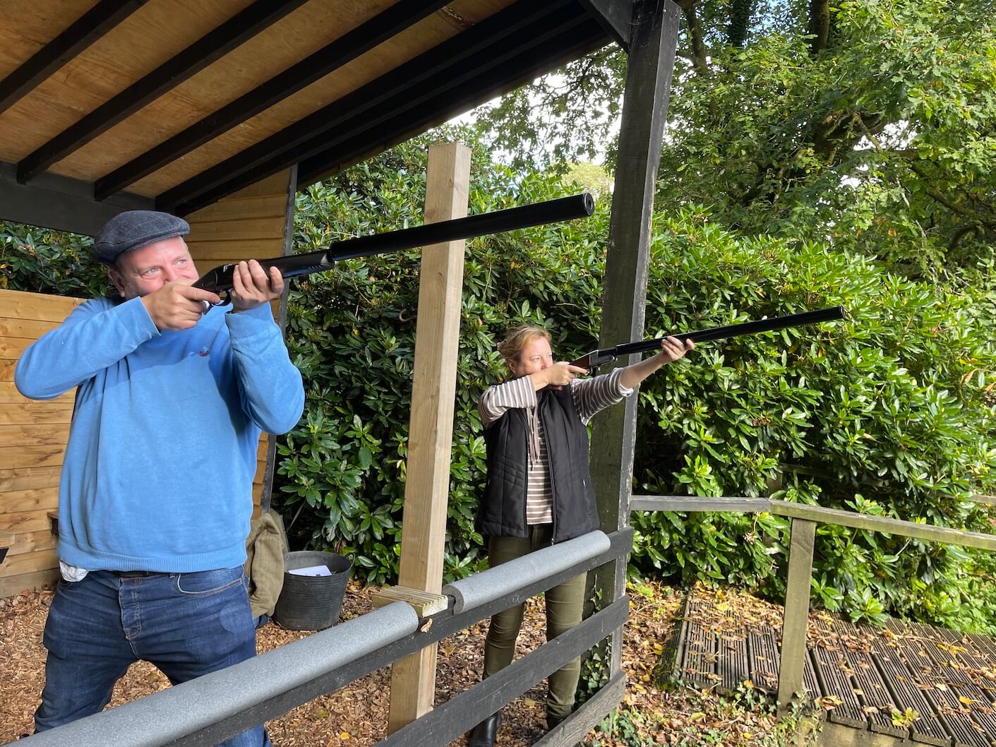clay pigeon shooting lesson at Bovey Castle