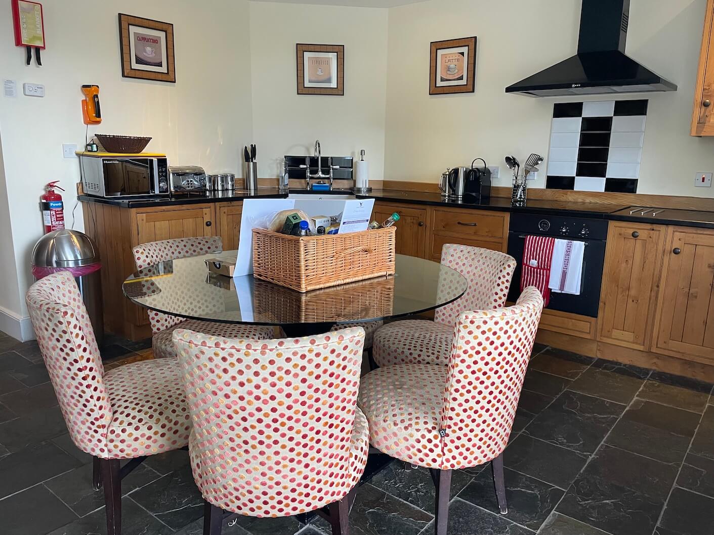Bovey Castle hotel kitchen in self-catering lodge, Bovey Castle hotel