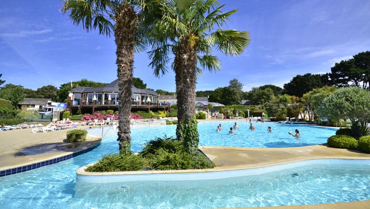 swimming pool at a Eurocamp holiday park 