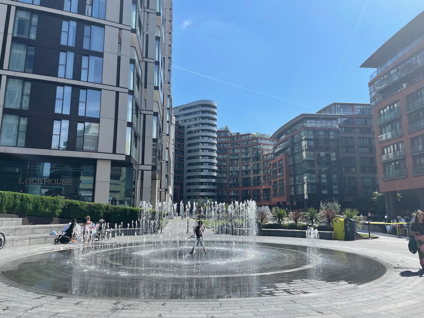 Paddington Basin fountains