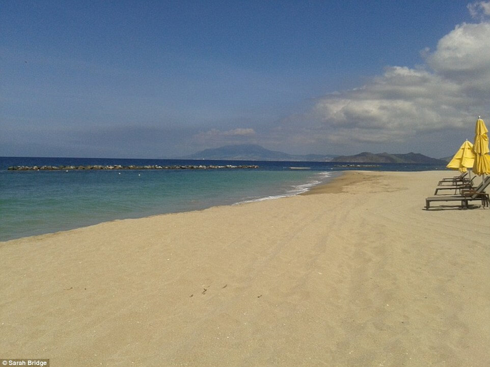 sandy beach on Nevis