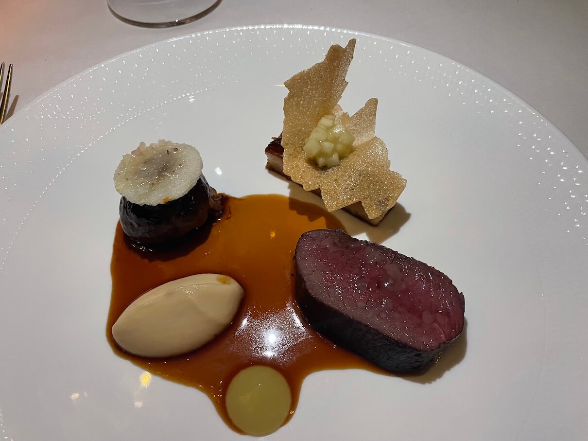 Scottish venison, with whisky maple celeriac and green apple